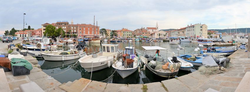 Izola, Fishermans harbor, Adriatic, Slovenia