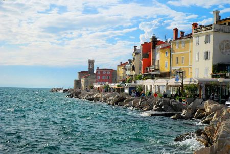 Piran waterfront, Adriatic, Slovenia